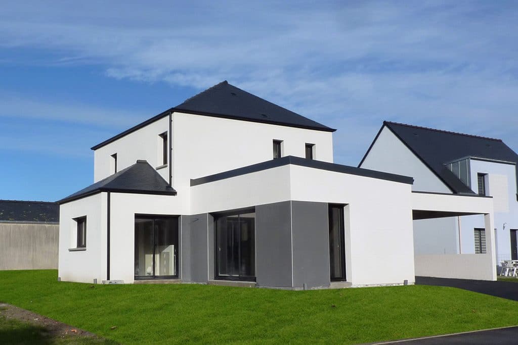 maison-contemporaine-garage-maisons-passiva_02 maison moderne avec jardin